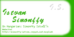 istvan simonffy business card